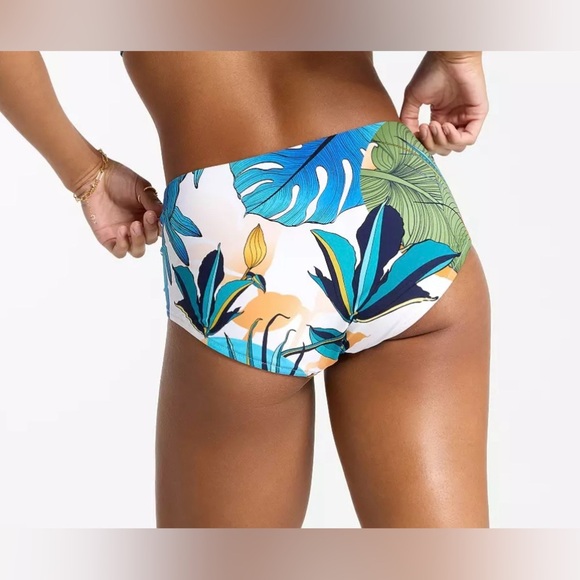 CALIA Women’s Long Sleeve Rushed Rashguard and Adjustable Tie Front Bottom NWT - Picture 11 of 12